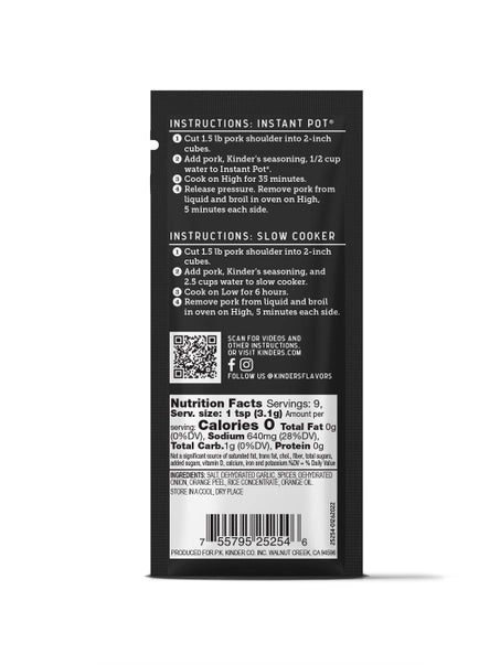 Kinder's - Carnitas Dried Spice Mix with Garlic, Onion, and Orange