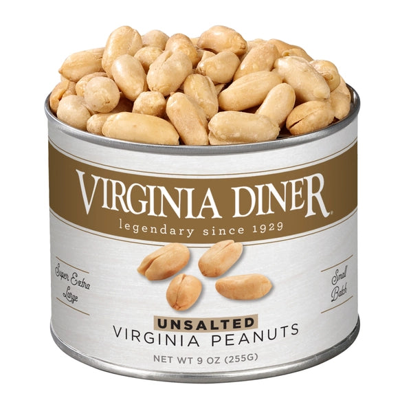 Virginia Diner Peanuts - Classic Unsalted Virginia Peanuts - 9 oz