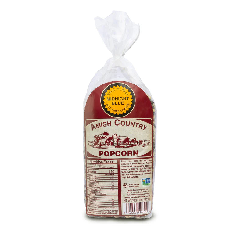 Amish Country Popcorn - Midnight Blue Hulless Popcorn