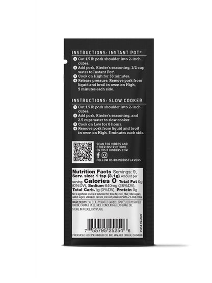 Kinder's - Carnitas Dried Spice Mix with Garlic, Onion, and Orange