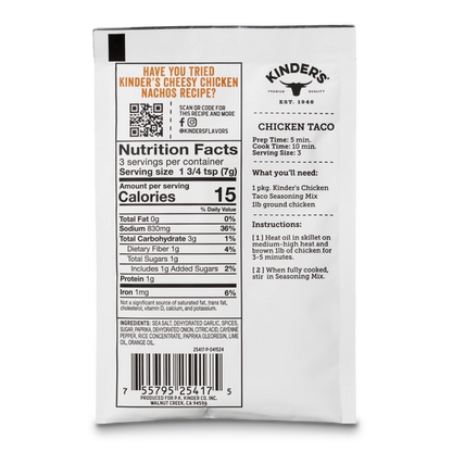 Kinder's - Chicken Taco Mexican Seasoning