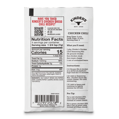 Kinder's - Chili Seasoning Chicken Chili