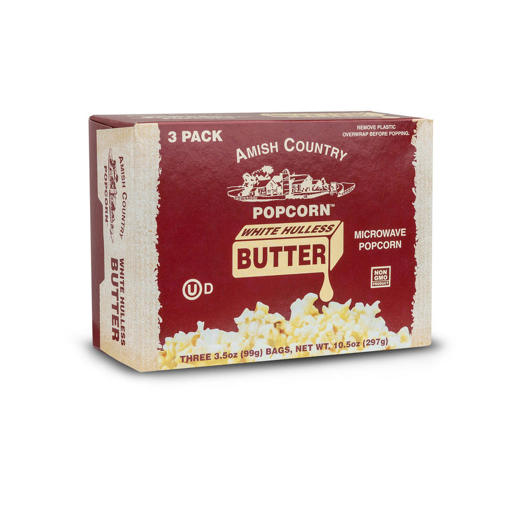 Amish Country Popcorn - 3pk Buttery White Microwave Popcorn