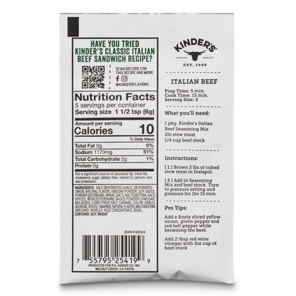 Kinder's - Beef Seasoning Italian Beef