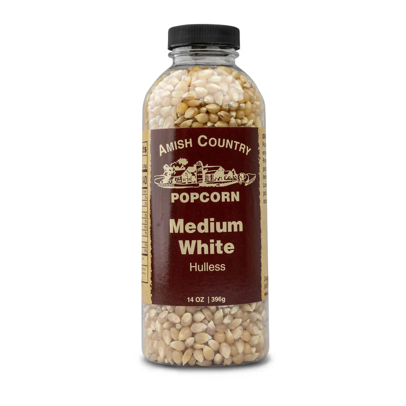 Amish Country Popcorn - Medium White Hulless Popcorn